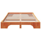 Bettrahmen Wachsbraun 120 x 190 cm Massives Kiefernholz