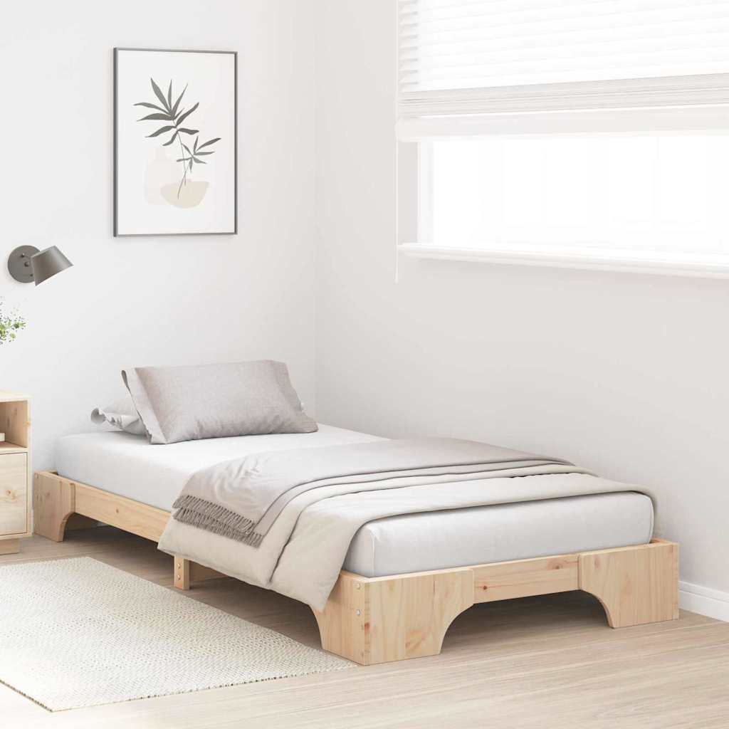 Bettrahmen Natur 100 x 200 cm Massives Kiefernholz