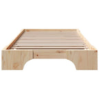 Bettrahmen Natur 100 x 200 cm Massives Kiefernholz