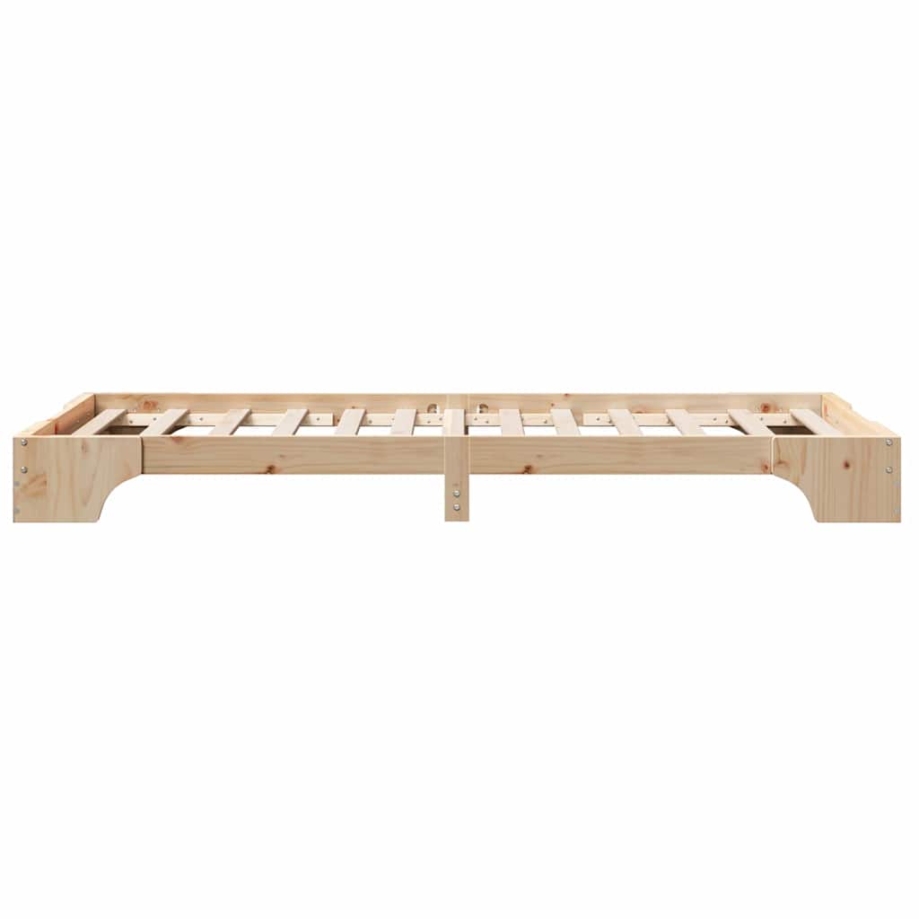 Bettrahmen Natur 90 x 190 cm Massives Kiefernholz