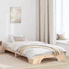 Bettrahmen Natur 75 x 190 cm Massives Kiefernholz