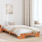 Bettrahmen Wachsbraun 75 x 190 cm Massives Kiefernholz