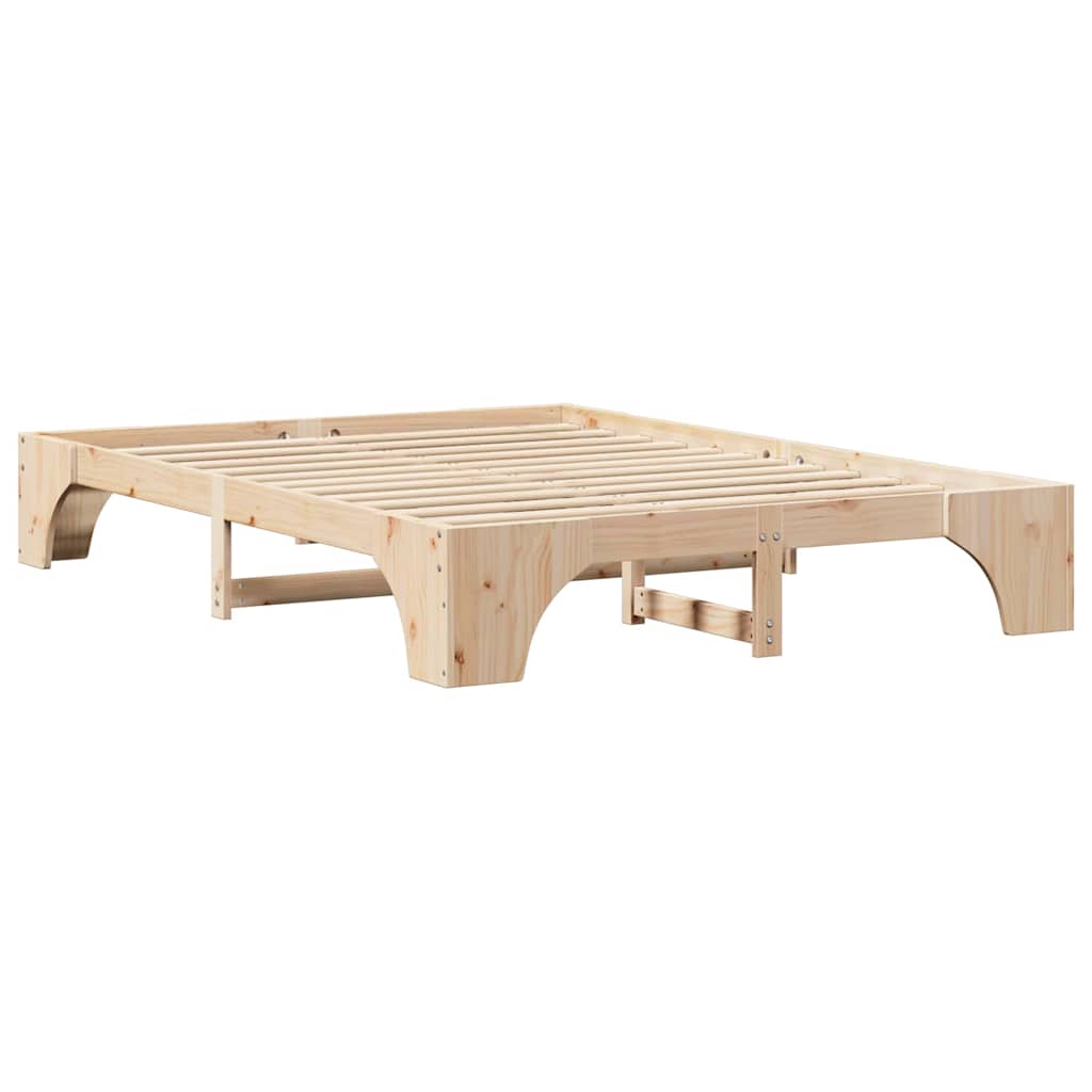 Bettrahmen Natur 160 x 200 cm Massives Kiefernholz