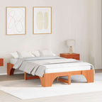 Bettrahmen Wachsbraun 140 x 190 cm Massives Kiefernholz