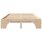 Bettrahmen Natur 135 x 190 cm Massives Kiefernholz