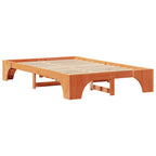 Bettrahmen Wachsbraun 135 x 190 cm Massives Kiefernholz