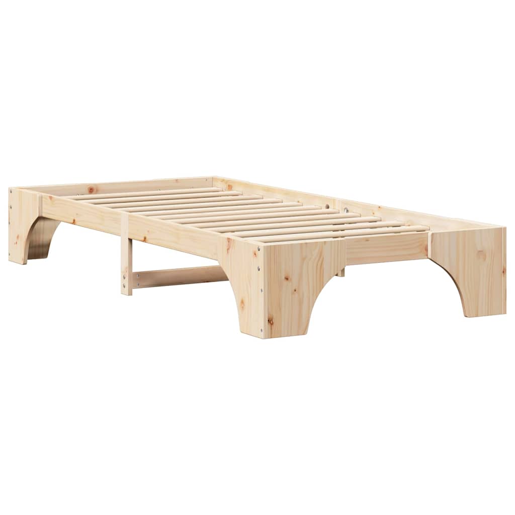 Bettrahmen Natur 90 x 200 cm Massives Kiefernholz
