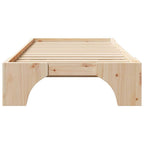 Bettrahmen Natur 90 x 200 cm Massives Kiefernholz