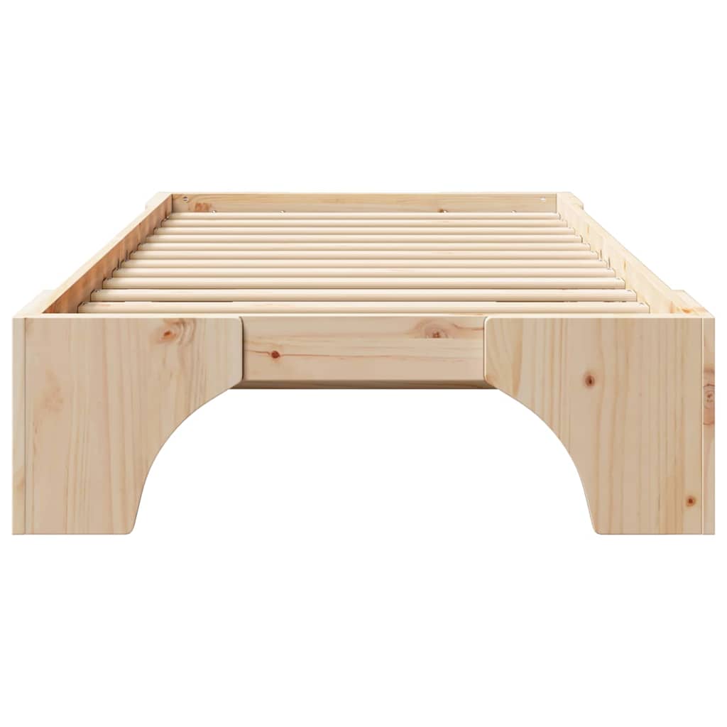 Bettrahmen Natur 90 x 200 cm Massives Kiefernholz