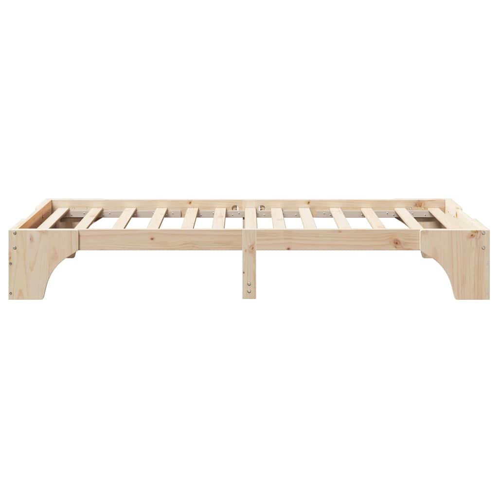 Bettrahmen Natur 90 x 200 cm Massives Kiefernholz