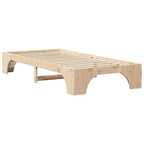 Bettrahmen Natur 75 x 190 cm Massives Kiefernholz