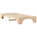 Bettrahmen Natur 75 x 190 cm Massives Kiefernholz