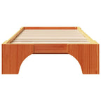 Bettrahmen Wachsbraun 75 x 190 cm Massives Kiefernholz