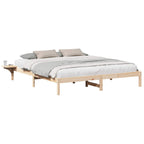 Bettrahmen Natur 200 x 200 cm Massives Kiefernholz