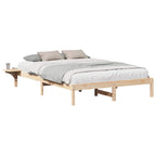 Bettrahmen Natur 150 x 200 cm Massives Kiefernholz