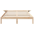 Bettrahmen Natur 150 x 200 cm Massives Kiefernholz