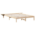Bettrahmen Natur 140 x 200 cm Massives Kiefernholz