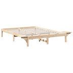 Bettrahmen Natur 140 x 200 cm Massives Kiefernholz