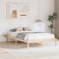 Bettrahmen Natur 120 x 200 cm Massives Kiefernholz