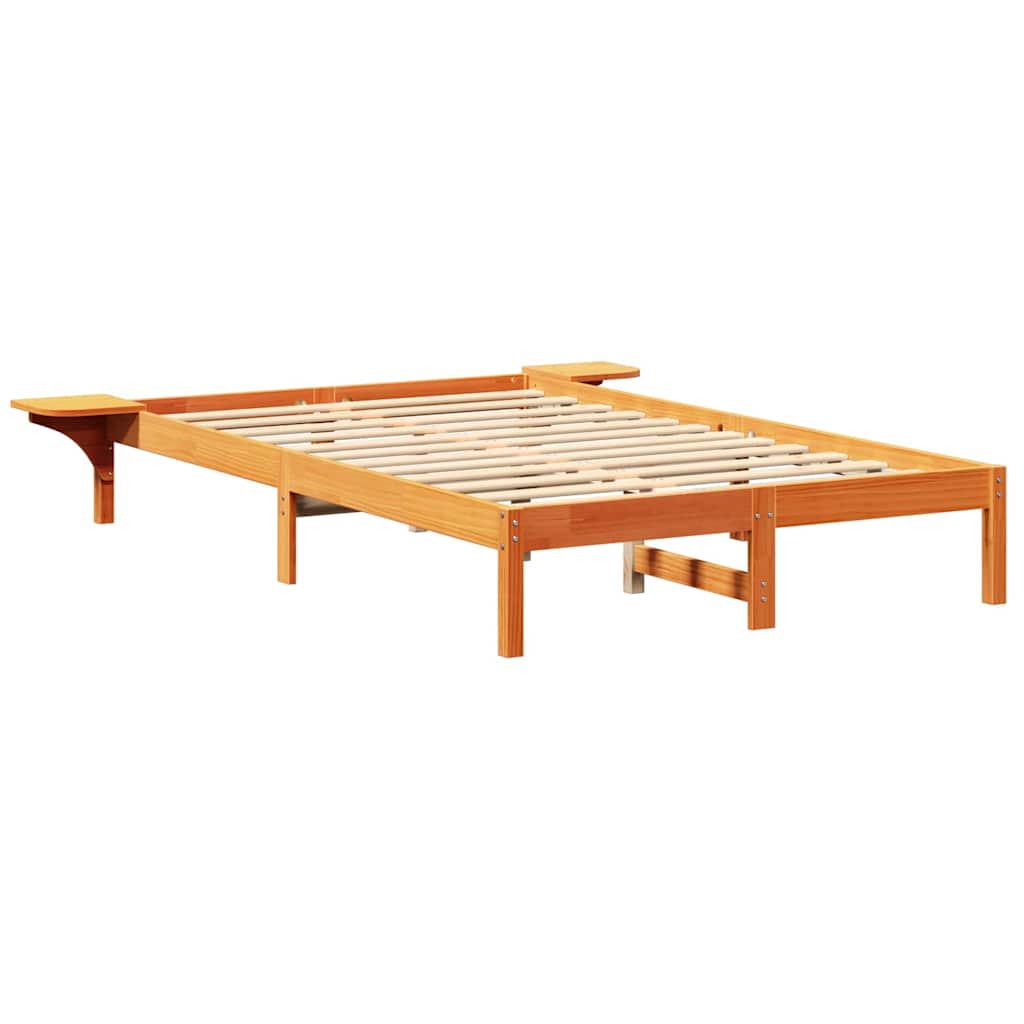 Bettrahmen Wachsbraun 120 x 200 cm Massives Kiefernholz