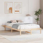 Bettrahmen Natur 140 x 190 cm Massives Kiefernholz