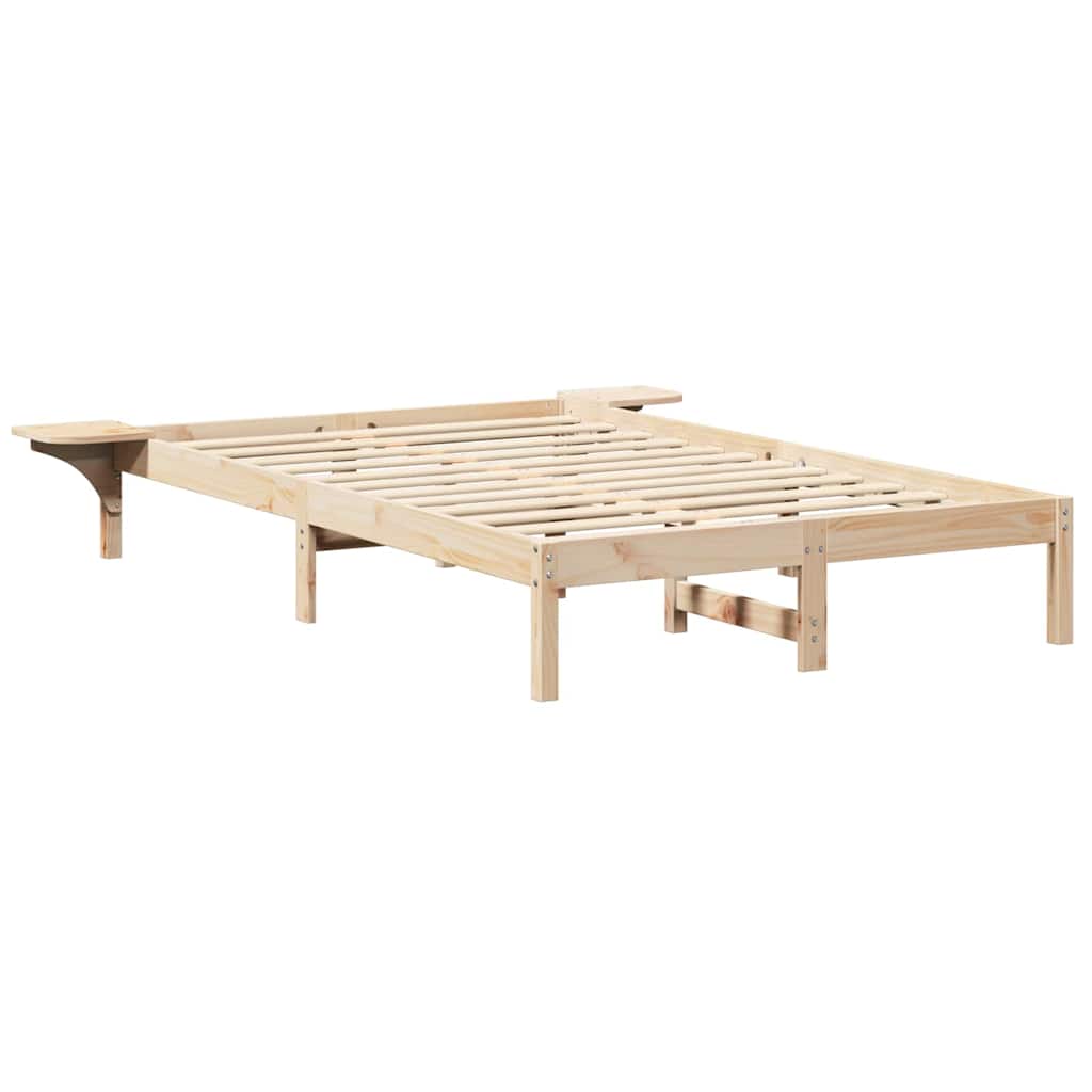 Bettrahmen Natur 140 x 190 cm Massives Kiefernholz