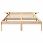 Bettrahmen Natur 140 x 190 cm Massives Kiefernholz