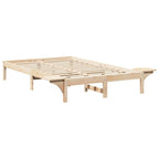 Bettrahmen Natur 135 x 190 cm Massives Kiefernholz