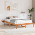 Bettrahmen Wachsbraun 135 x 190 cm Massives Kiefernholz