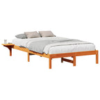 Bettrahmen Wachsbraun 120 x 190 cm Massives Kiefernholz