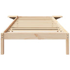 Bettrahmen Natur 100 x 200 cm Massives Kiefernholz