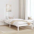 Bettrahmen Weiß 100 x 200 cm Massives Kiefernholz