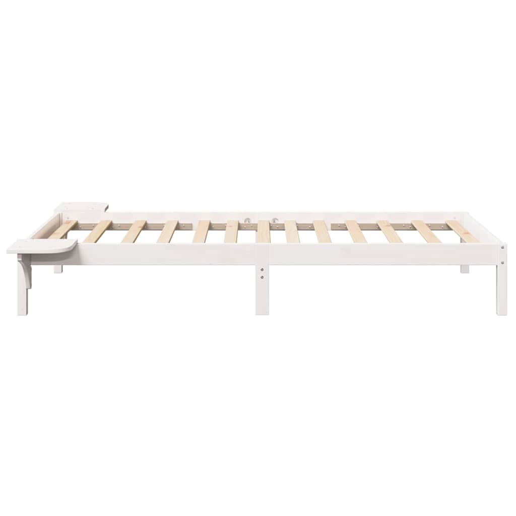 Bettrahmen Weiß 100 x 200 cm Massives Kiefernholz