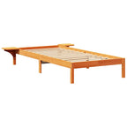 Bettrahmen Wachsbraun 100 x 200 cm Massives Kiefernholz