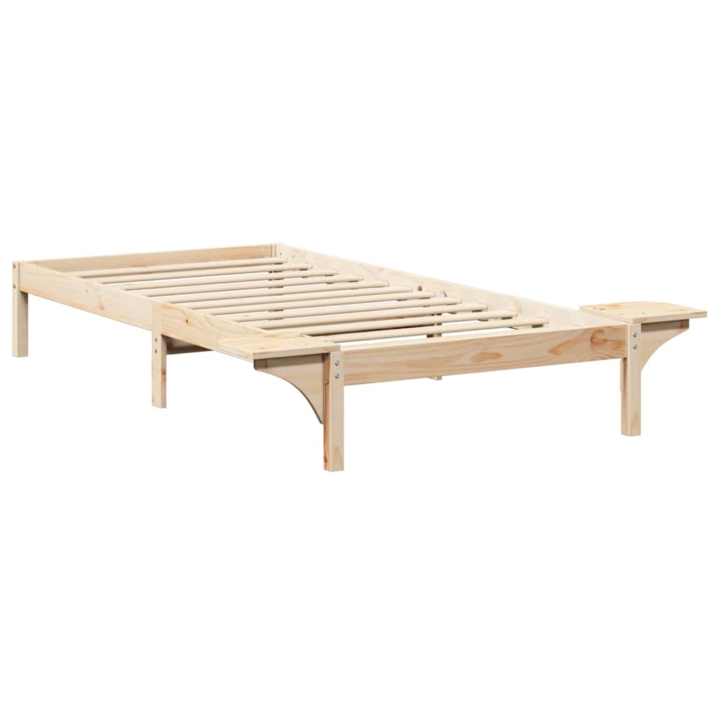 Bettrahmen Natur 90 x 200 cm Massives Kiefernholz
