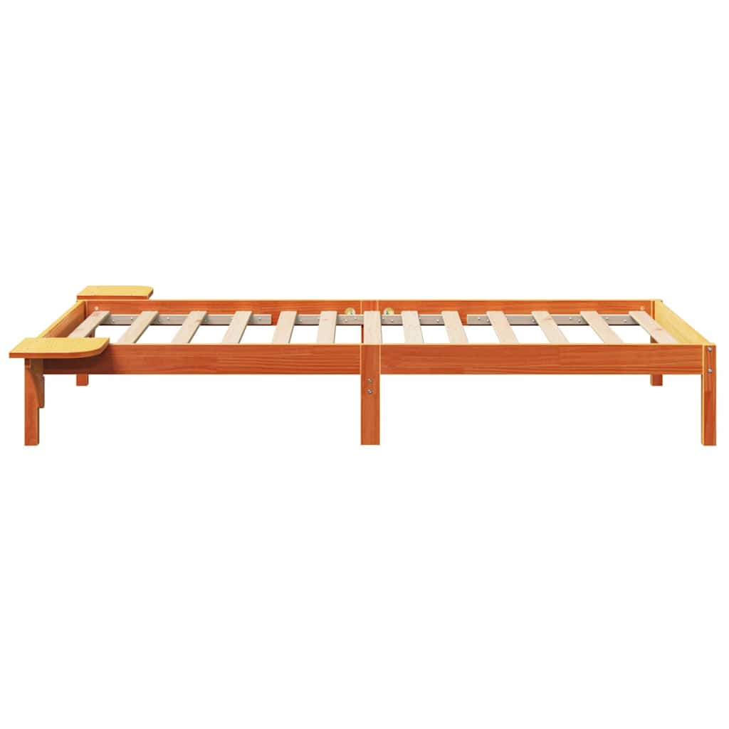 Bettrahmen Wachsbraun 80 x 200 cm Massives Kiefernholz