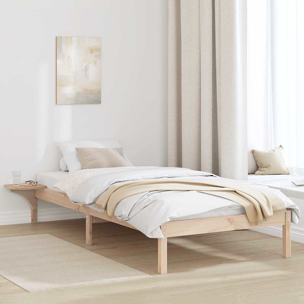 Bettrahmen Natur 90 x 190 cm Massives Kiefernholz