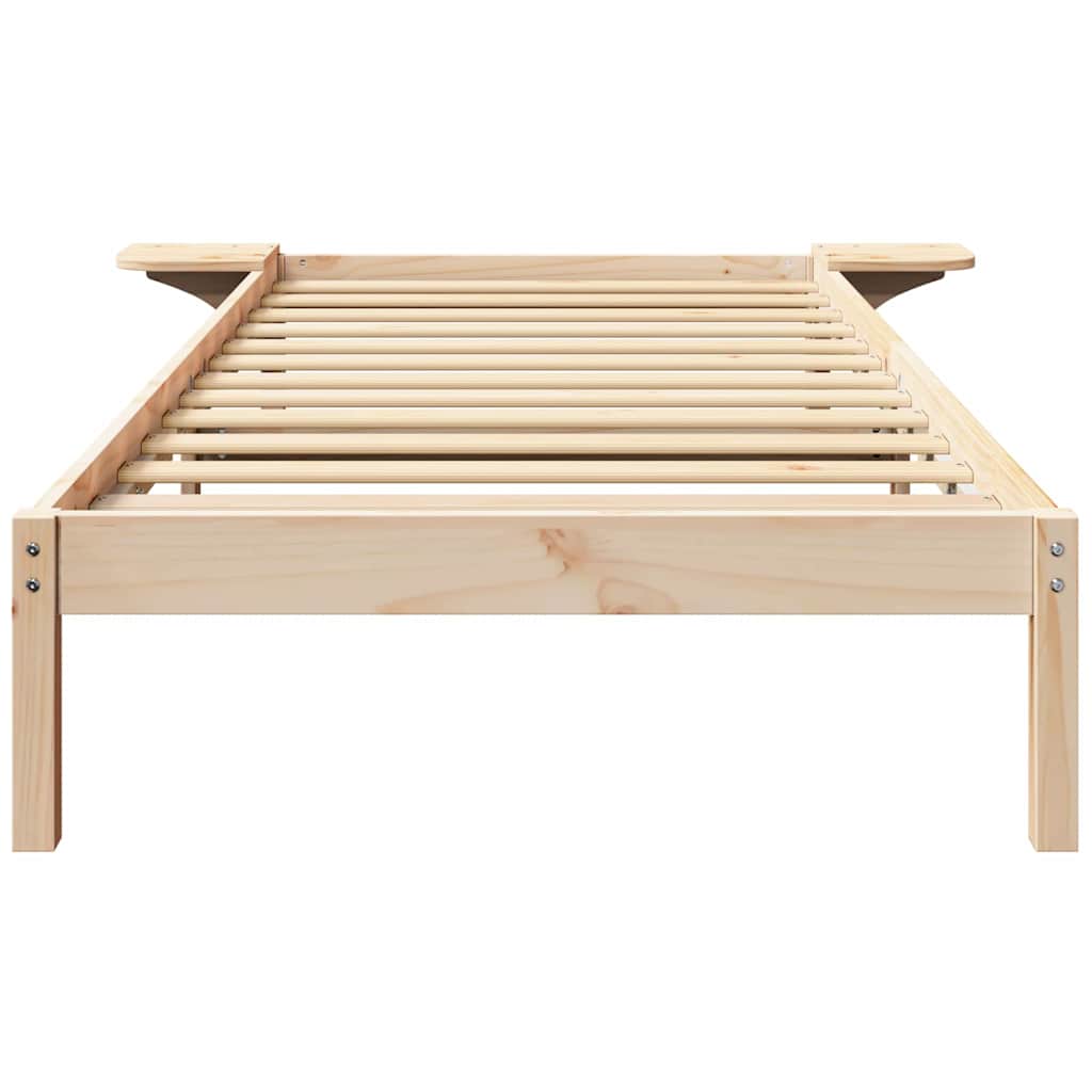 Bettrahmen Natur 90 x 190 cm Massives Kiefernholz