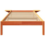 Bettrahmen Wachsbraun 90 x 190 cm Massives Kiefernholz
