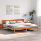 Bettrahmen Wachsbraun 200 x 200 cm Massives Kiefernholz
