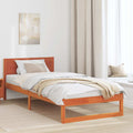 Bettrahmen Wachsbraun 90 x 200 cm Massives Kiefernholz
