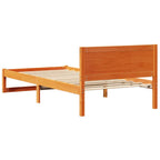 Bettrahmen Wachsbraun 75 x 190 cm Massives Kiefernholz
