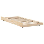 Bettrahmen Natur 75 x 190 cm Massives Kiefernholz