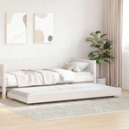 Bettrahmen Weiß 75 x 190 cm Massives Kiefernholz