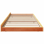 Bettrahmen Wachsbraun 75 x 190 cm Massives Kiefernholz