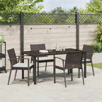 Garten Essgruppe 5 pcs Braun und Schwarz PE-Rattan