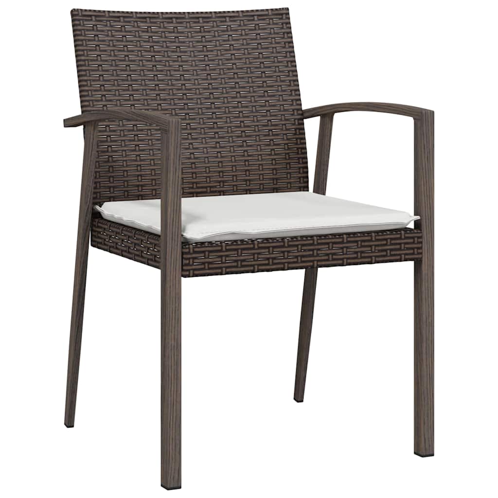 Garten Essgruppe 5 pcs Braun und Schwarz PE-Rattan