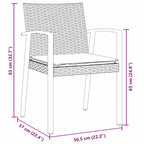 Garten Essgruppe 5 pcs Braun und Schwarz PE-Rattan