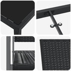 Garten Essgruppe 5 pcs Schwarz PE-Rattan