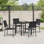 Garten Essgruppe 5 pcs Schwarz PE-Rattan